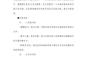 篮球双人训练计划方案怎么写